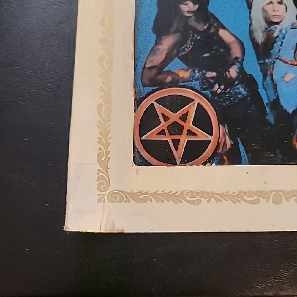 MOTLEY CRUE Vintage 1980’S Carnival/Fair Prize 6X6 Rock Picture/Mirror Glass